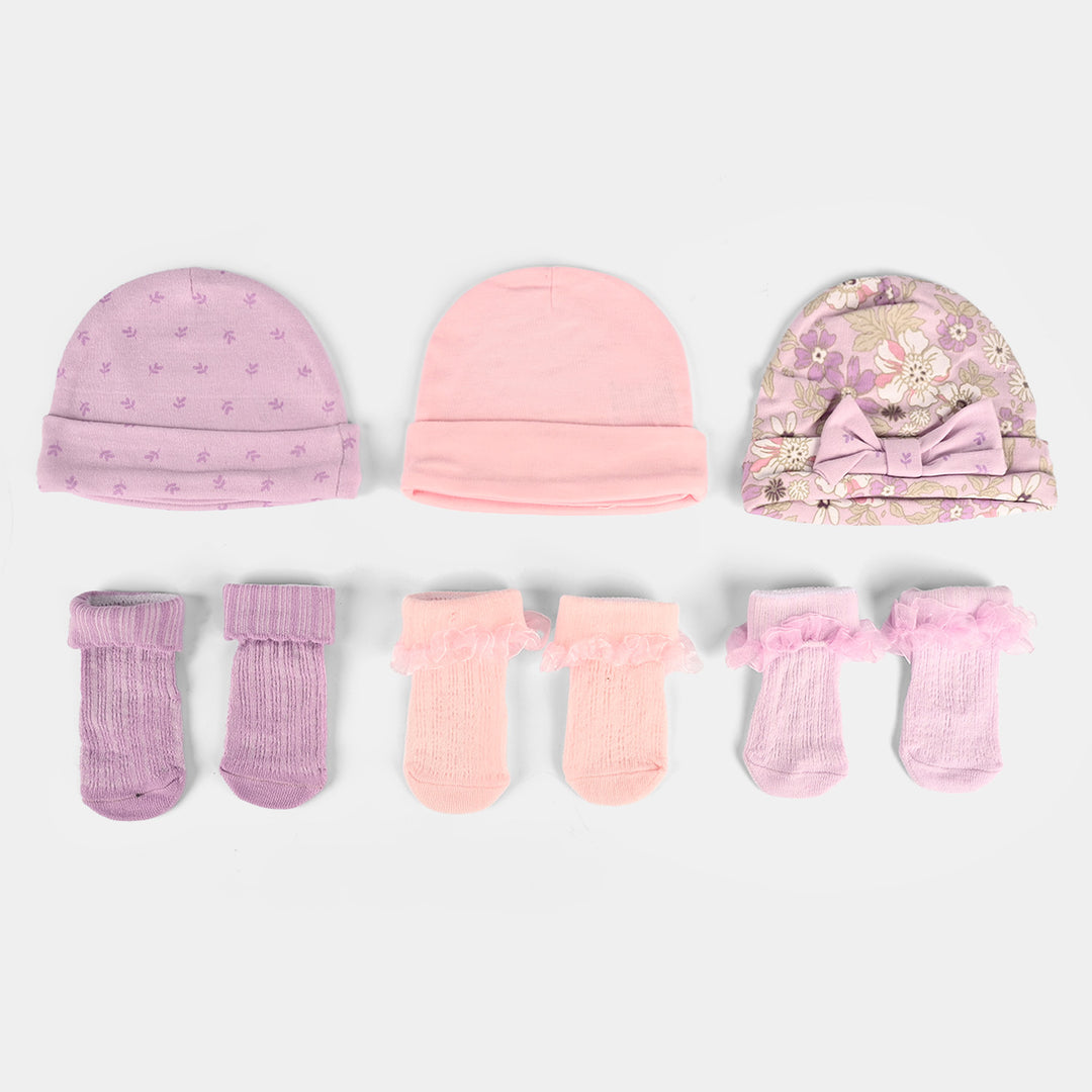 Cap & Sock Newborn Baby Gift Set
