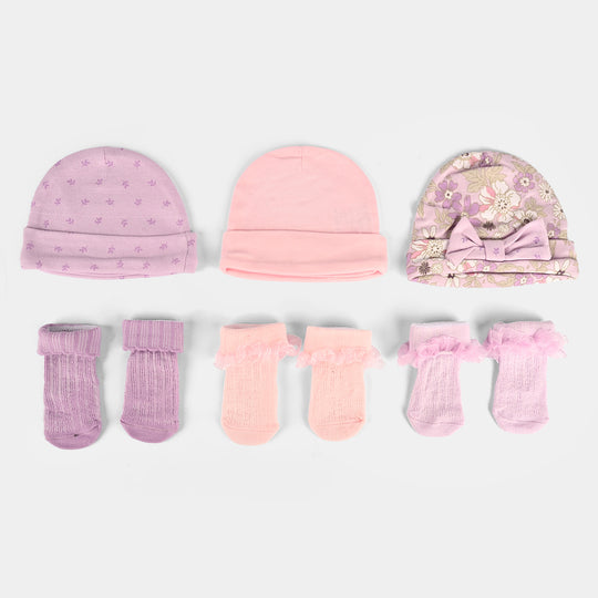 Cap & Sock Newborn Baby Gift Set