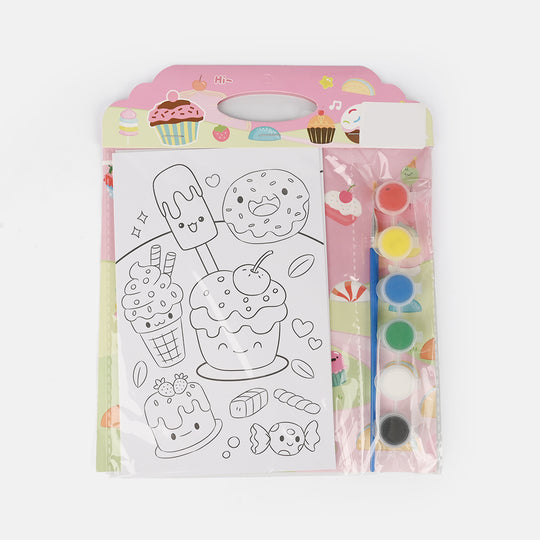 DIY Paper Mask & Character Cutout Coloring Set