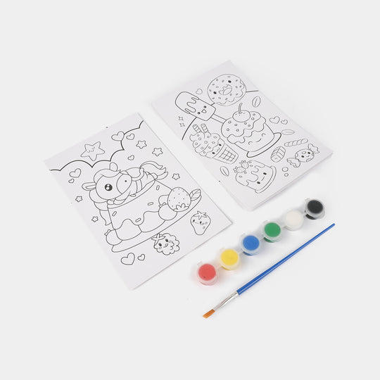 DIY Paper Mask & Character Cutout Coloring Set