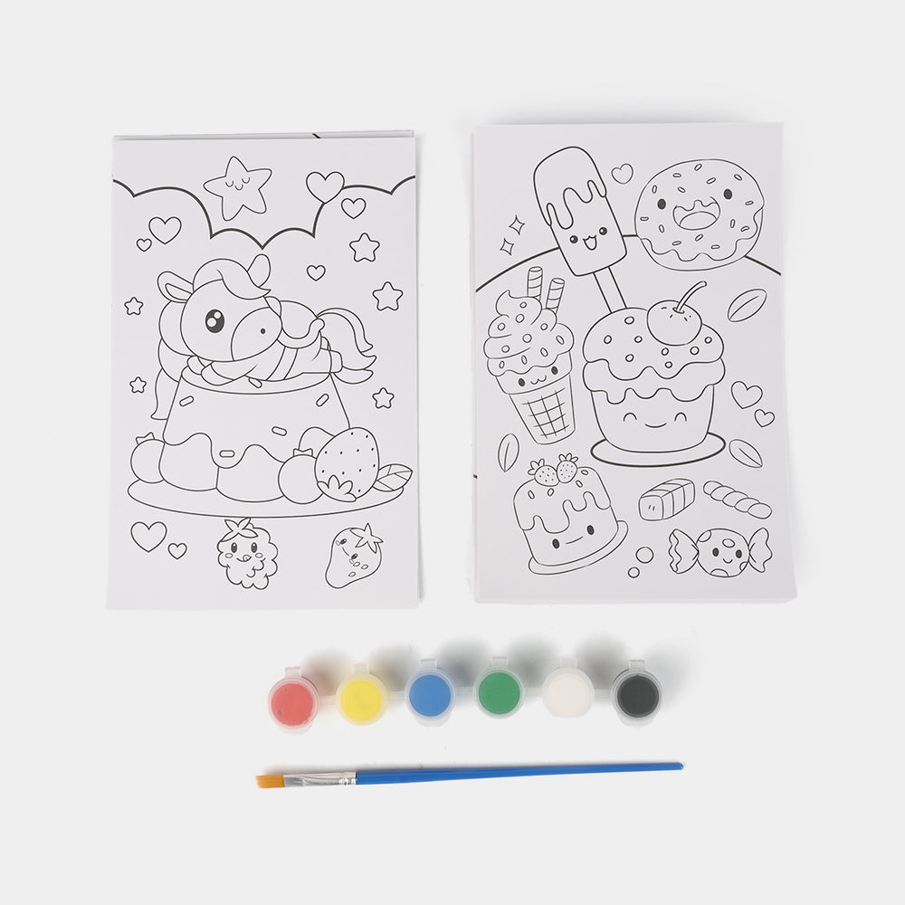 DIY Paper Mask & Character Cutout Coloring Set