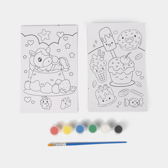 DIY Paper Mask & Character Cutout Coloring Set