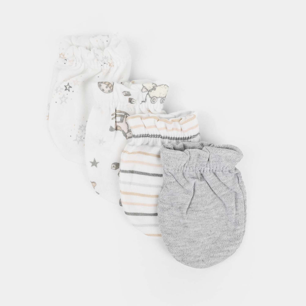4-Pack Newborn Baby Scratch Mittens