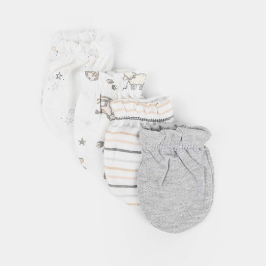 4-Pack Newborn Baby Scratch Mittens