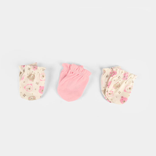 2Pcs Cap & 3Pcs Mitten Set