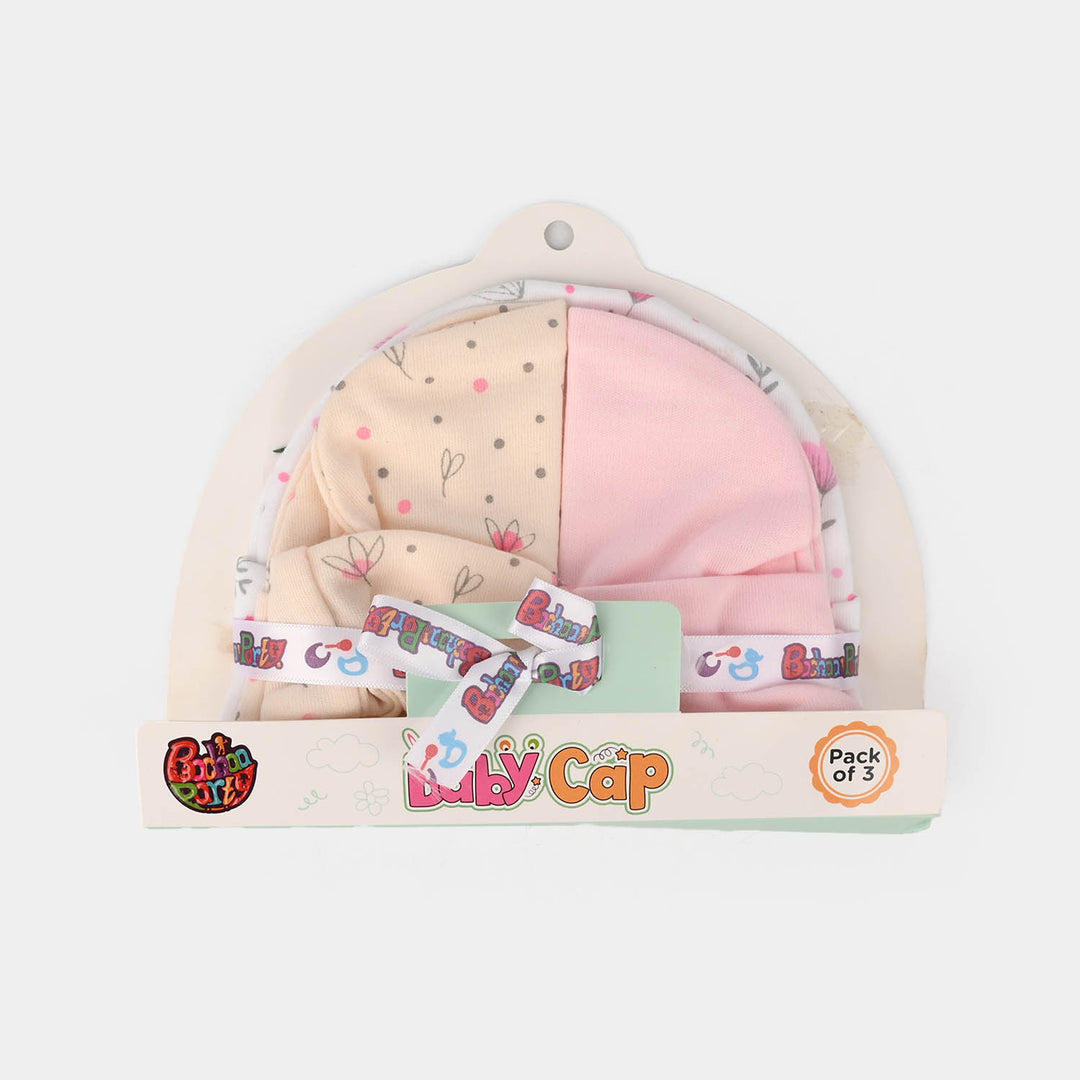 Pack OF 3 Infant Cotton Cap Set