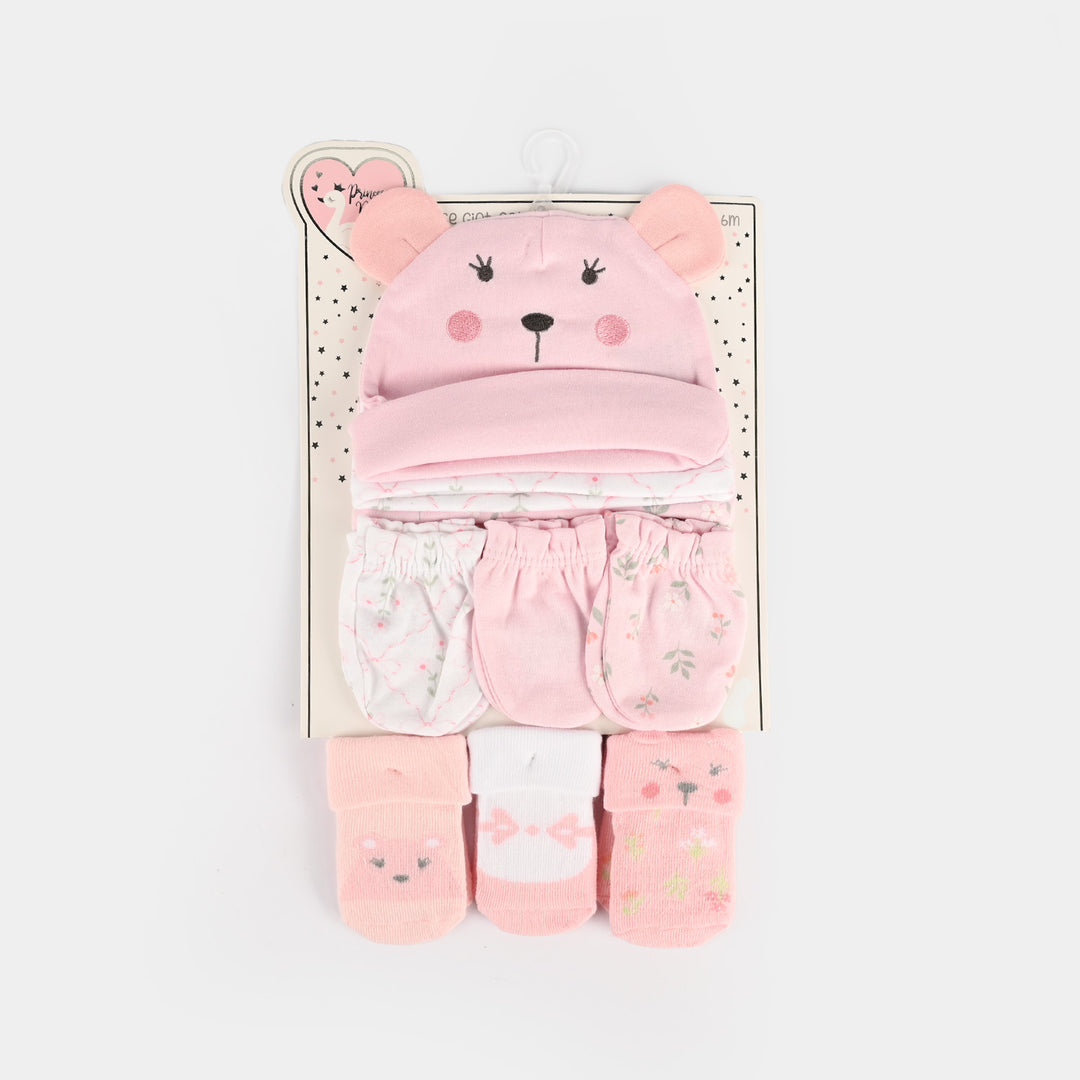 Cap & Sock 9Pcs Newborn Baby Gift Set