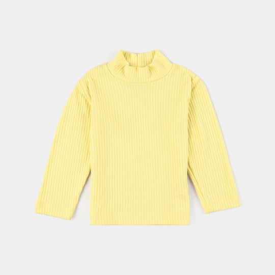 Infant Unisex Turtle Neck T-Shirt-L.Yellow