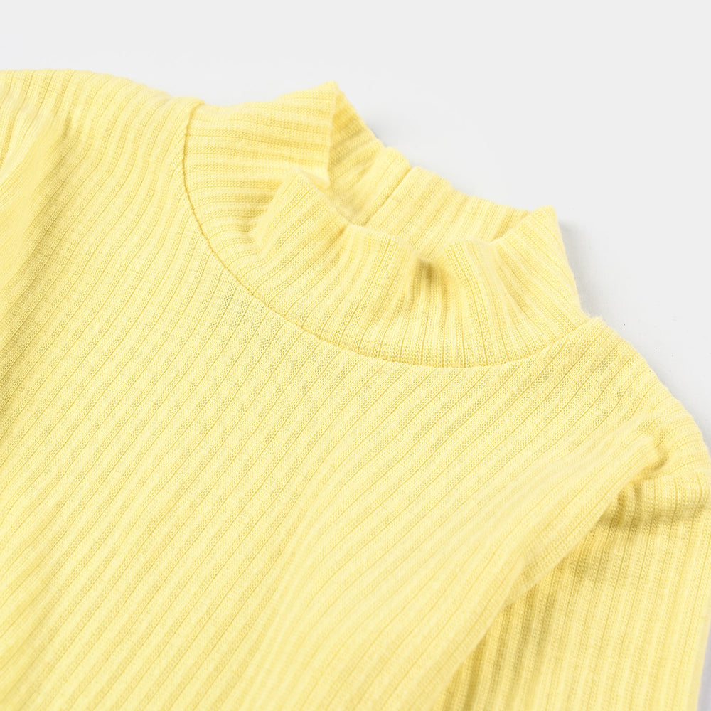 Infant Unisex Turtle Neck T-Shirt-L.Yellow