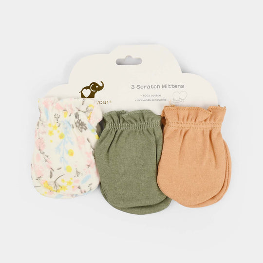 3-Pack Newborn Baby Mittens