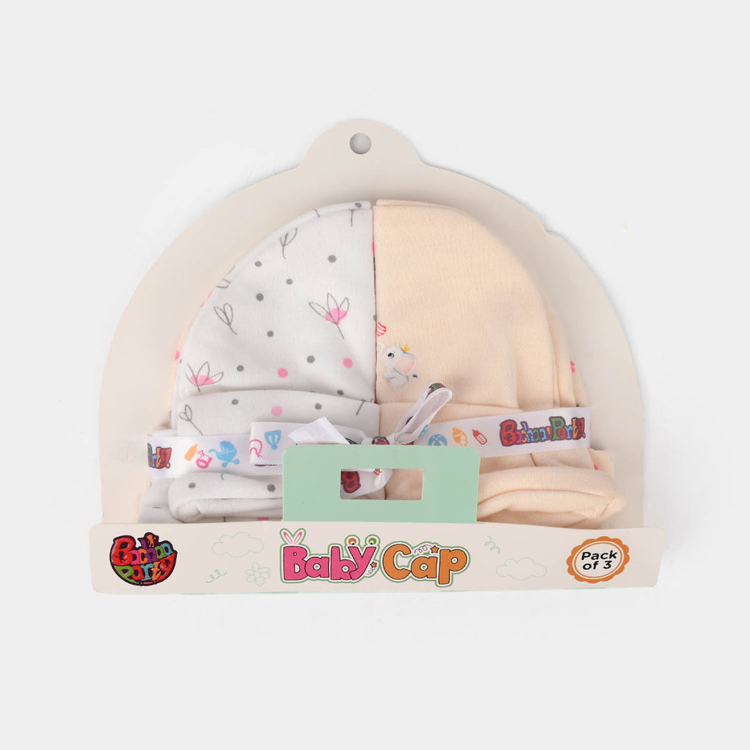 Pack OF 3 Infant Cotton Cap Set