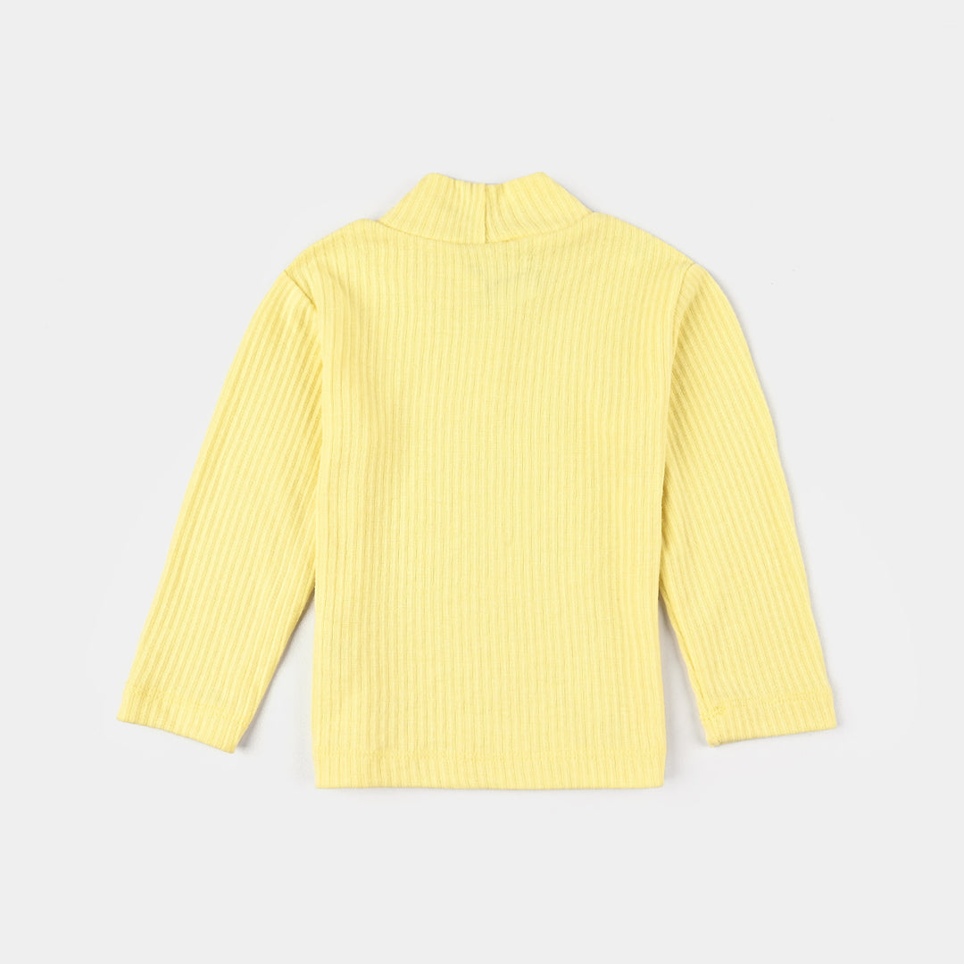 Infant Unisex Turtle Neck T-Shirt-L.Yellow