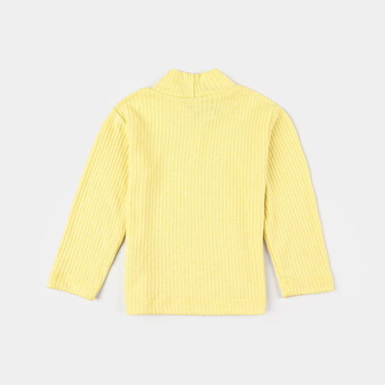 Infant Unisex Turtle Neck T-Shirt-L.Yellow