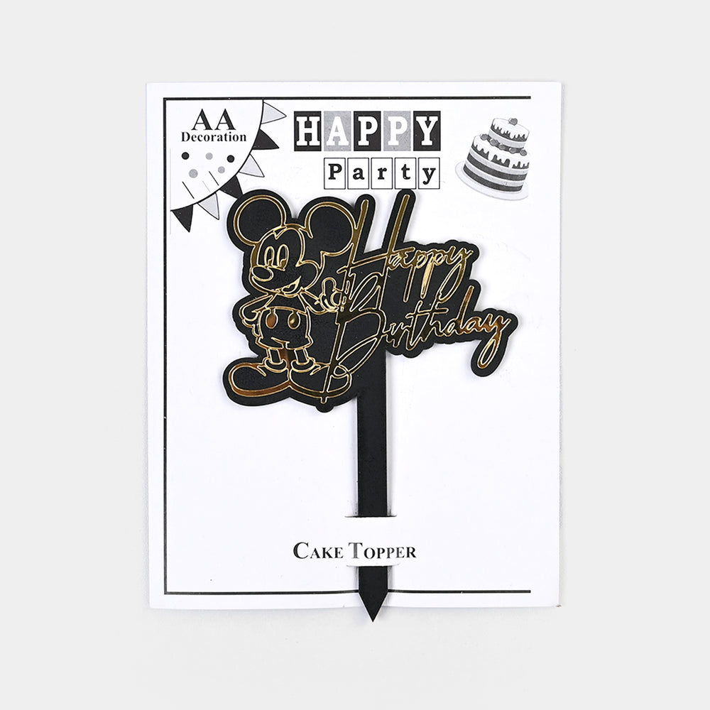 HBD Wood Cake Topper