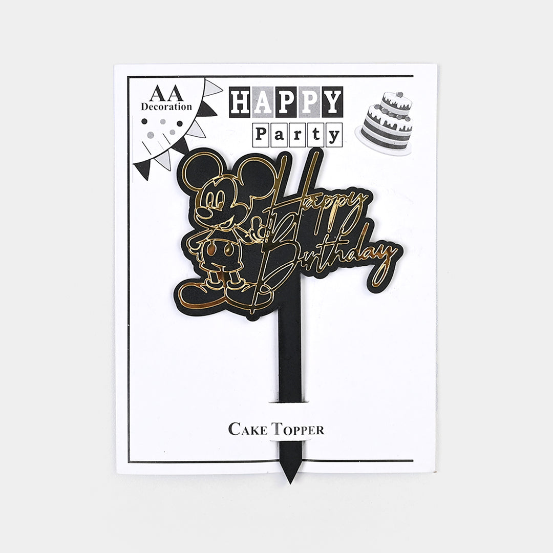 HBD Wood Cake Topper