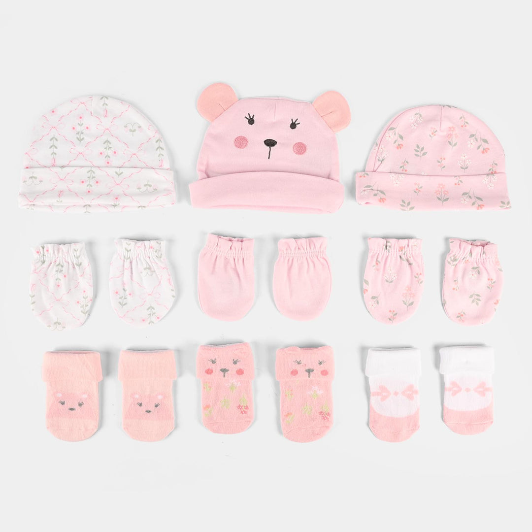 Cap & Sock 9Pcs Newborn Baby Gift Set