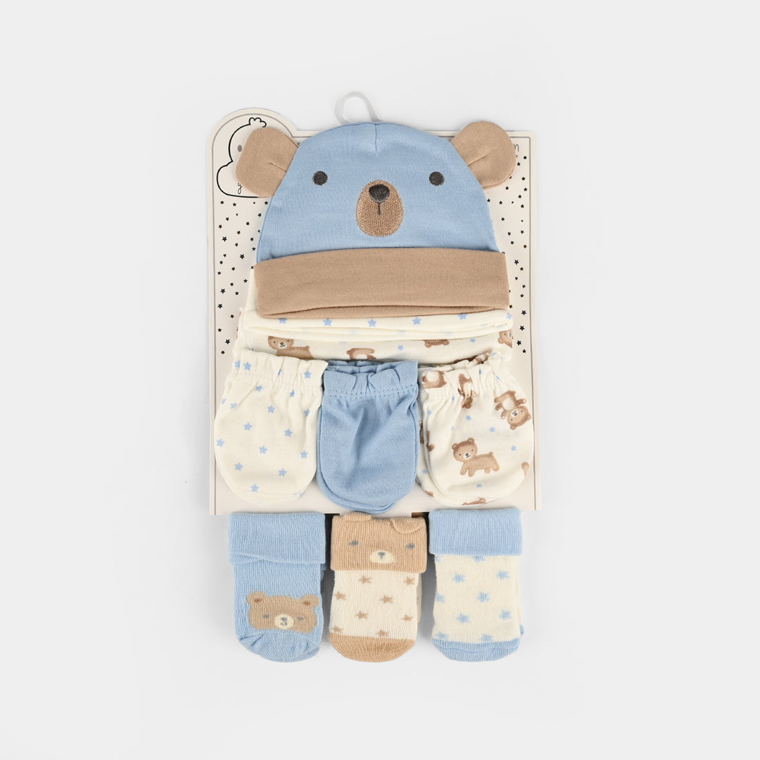 Cap & Sock 9Pcs Newborn Baby Gift Set