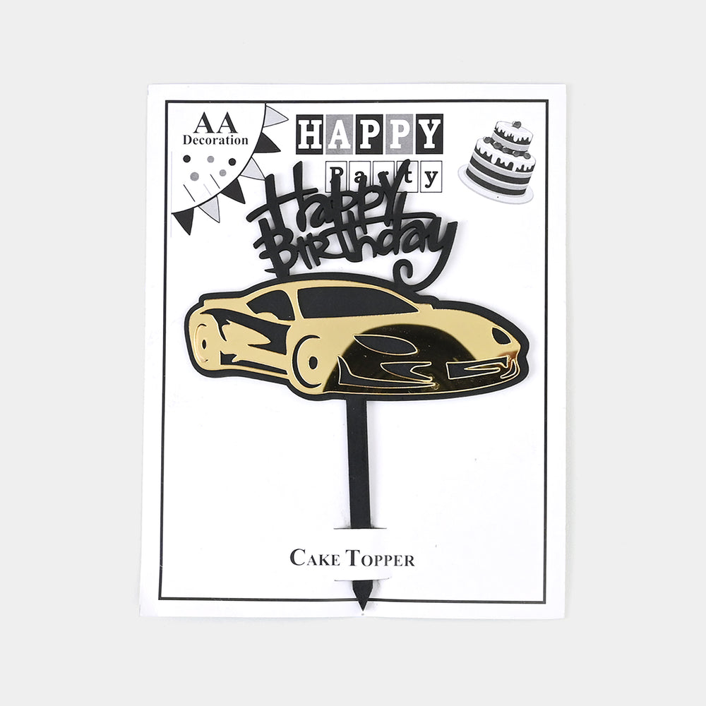 HBD Wood Cake Topper