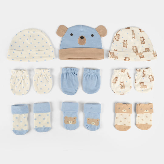 Cap & Sock 9Pcs Newborn Baby Gift Set