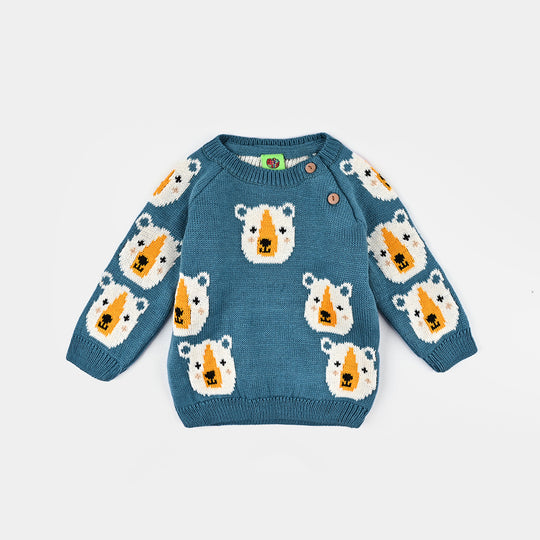 Infant Boys Knitted Suit Bear-Blue