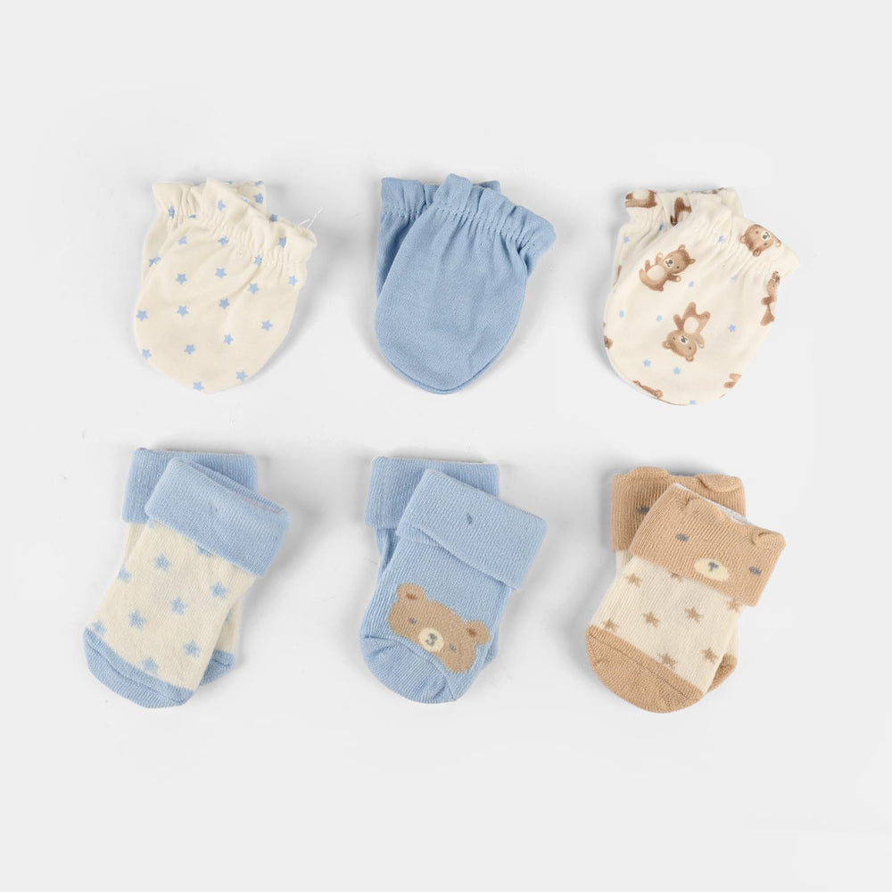 Cap & Sock 9Pcs Newborn Baby Gift Set