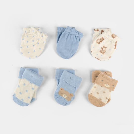 Cap & Sock 9Pcs Newborn Baby Gift Set