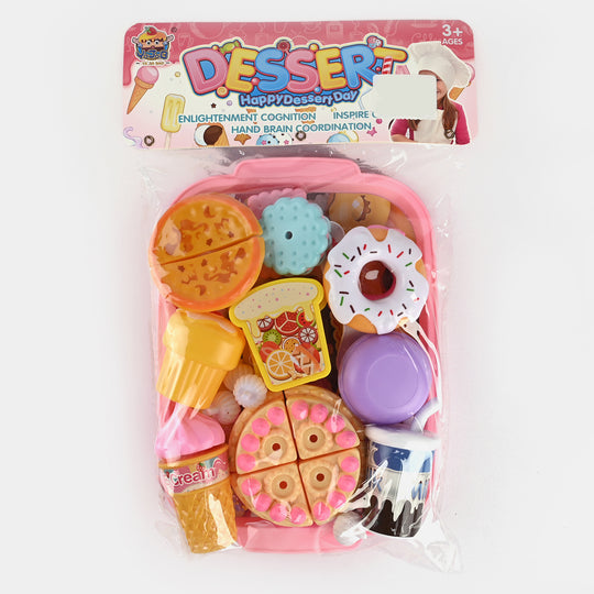 Kids Kitchen Toys Cutting Dessert Baking Goods Toy Set