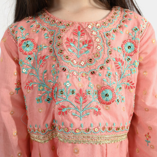 Girls Jacquard 3Pcs Razia-Peach