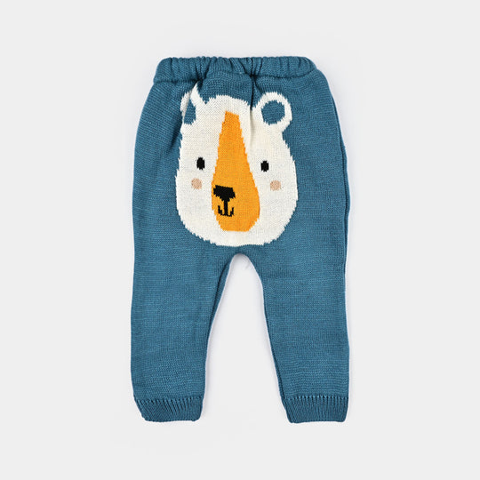 Infant Boys Knitted Suit Bear-Blue