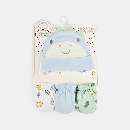 2Pcs Cap & 3Pcs Mitten Set