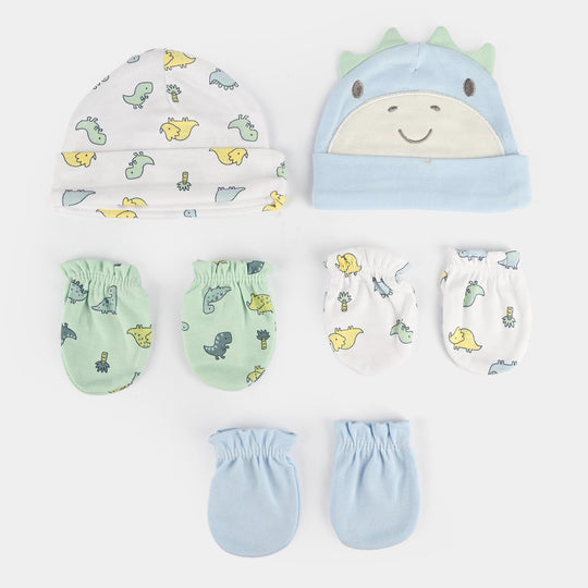 2Pcs Cap & 3Pcs Mitten Set