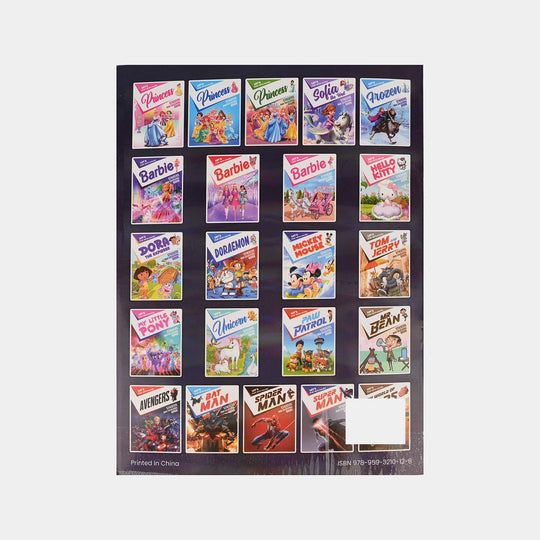 Character Activity Coloring Book with Stickers for Kids