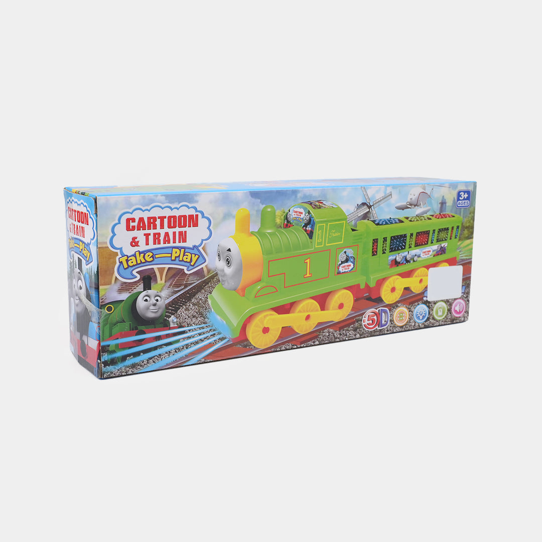 Cartoon Train with Light & Sound