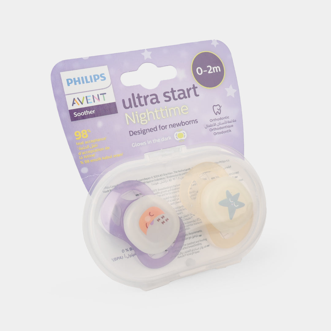 Philips Avent Ultra Start Night Time Soother 0-2m Scf075/07