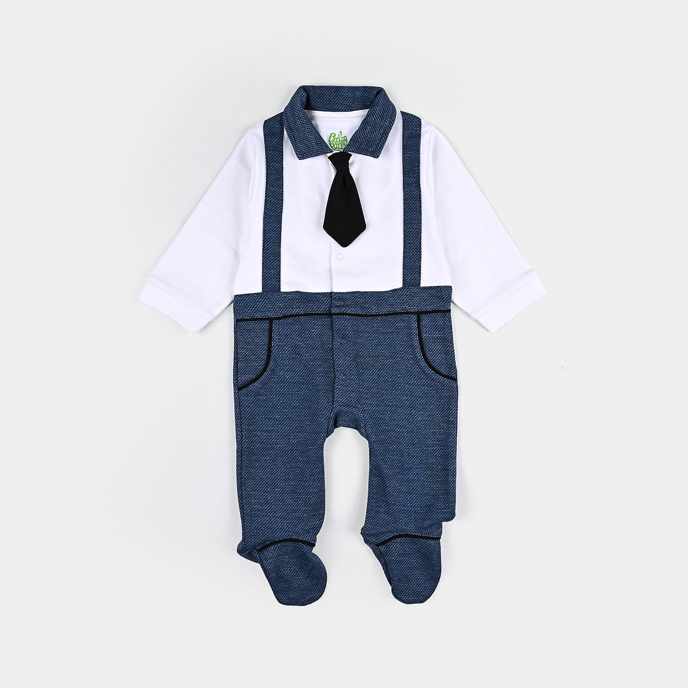 Infant Boys Romper Hi Low Style-Jet Black