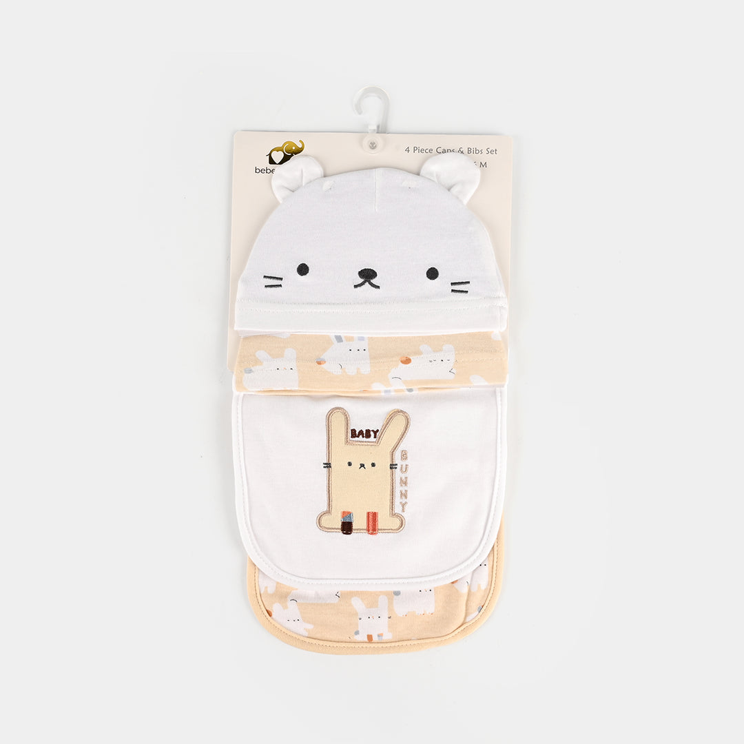 Cap  & Bib Set Pack Of 4
