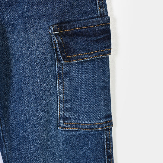 Boys Denim Pant Every Is A Vibe-Mid Blue