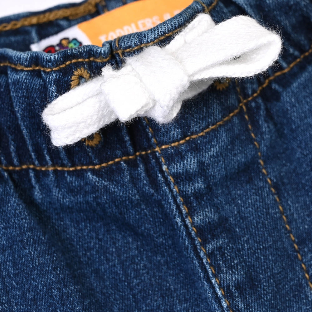 Boys Denim Pant Every Is A Vibe-Mid Blue