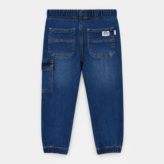 Boys Denim Pant Every Is A Vibe-Mid Blue