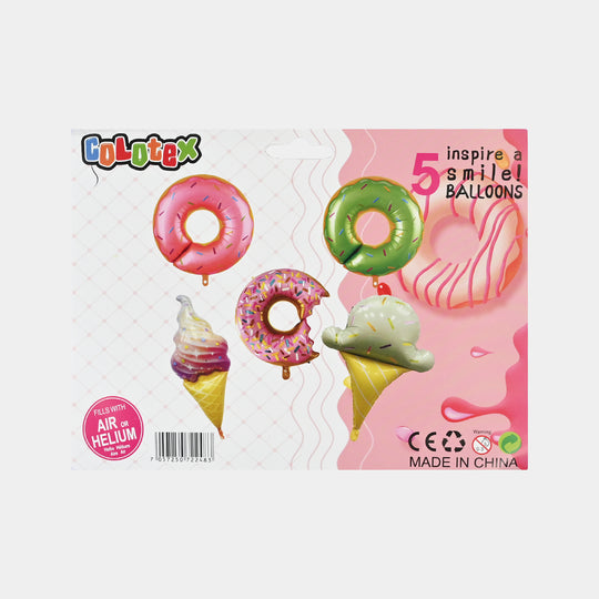 Donut & Cone Foil Balloon Set 5Pcs