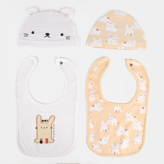 Cap  & Bib Set Pack Of 4