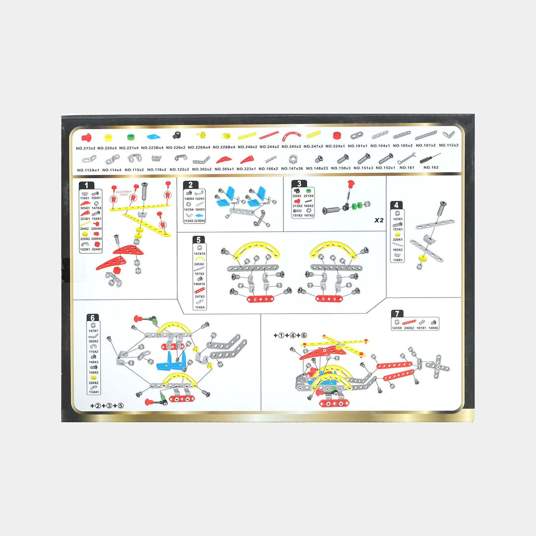 Metal Model Aircraft – DIY Construction Set (125 Pcs)