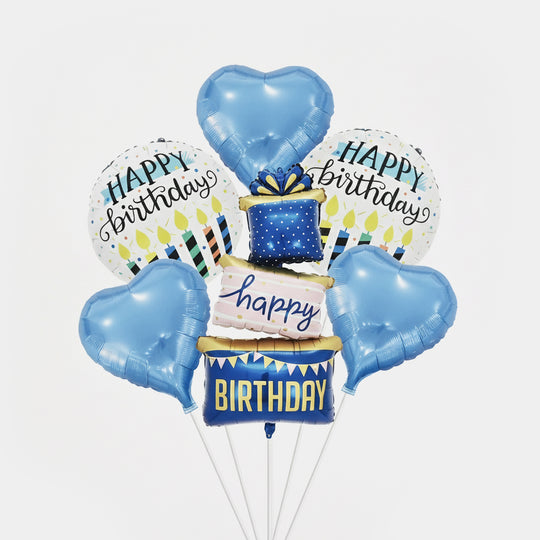 Happy Brithday Foil Balloon Set | 5Pcs