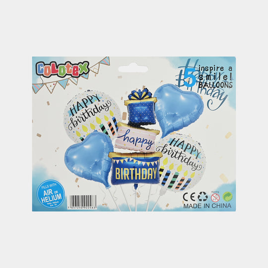 Happy Brithday Foil Balloon Set | 5Pcs