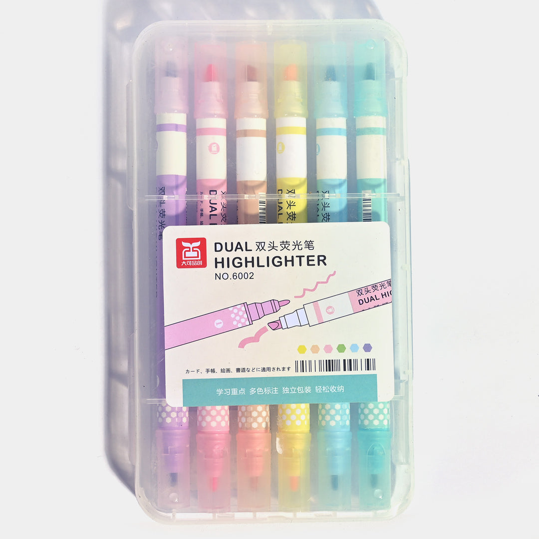 Stationery Double Headed Highlighter | 6PCs