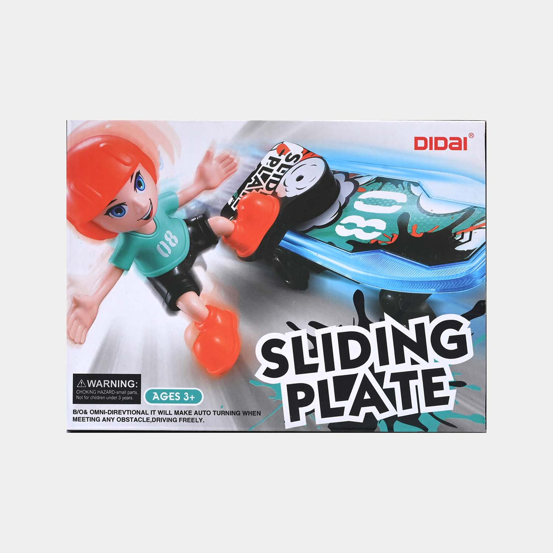Skating Stunt Boy with Sliding Plate Automatic Moving Toy