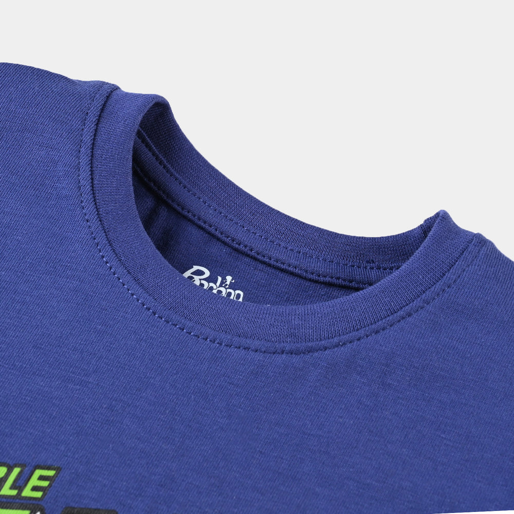 Boys Cotton Jersey T-Shirt H/S-Navy Blue