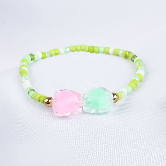 GIRLS ELEGANT BEADED NECKLACE & BRACELET