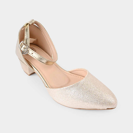 Girls Pumps Heels 456-83-Golden