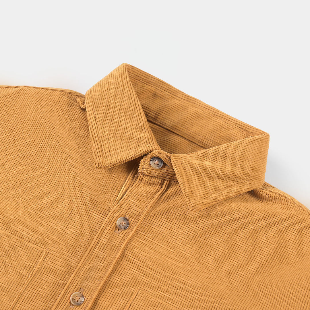 Boys Corduroy Casual Shirt F/S (Wats Up)-Mustard